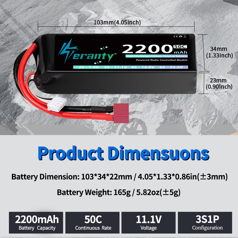 TERANTY 3S 2200/2400/2600mAh L - Drone Rc Board ulasan dan harga