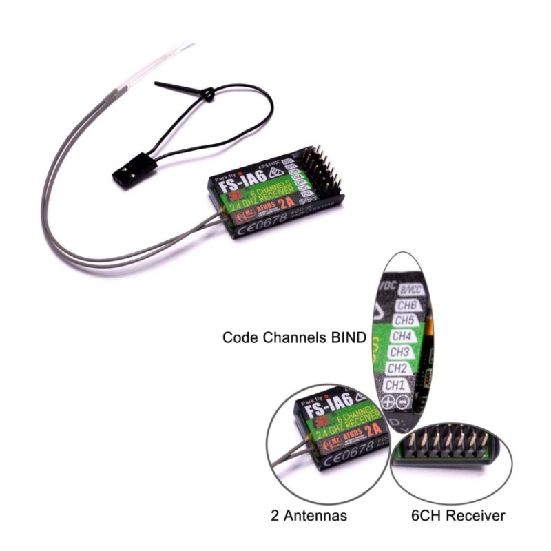 Flysky FS-IA6 Receiver 6CH Dua - Fpv Antenna Receiver ulasan dan harga