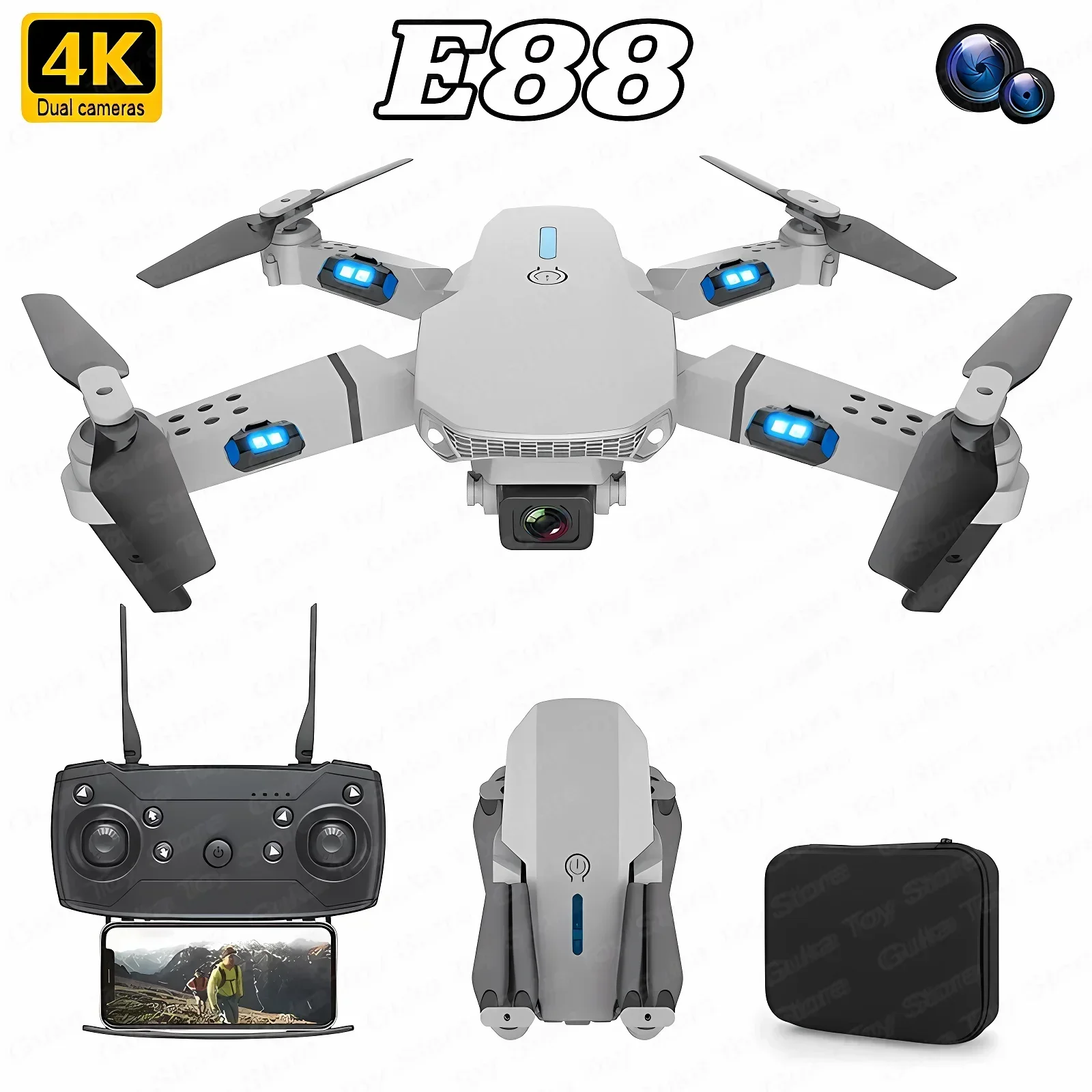 E88 Pro WIFI FPV Drone Wide An - Drone Rc Fpv Pro ulasan dan harga