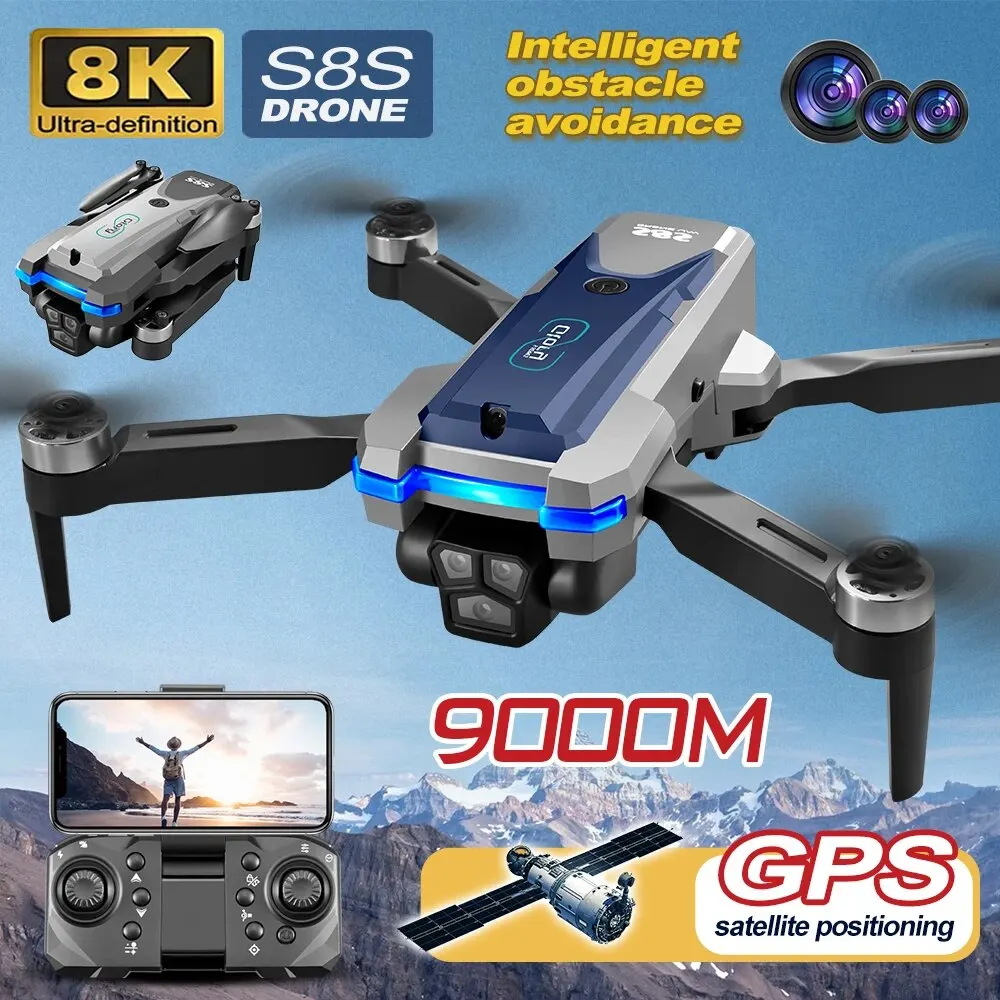 S8S GPS Drone 5G Wifi 8K HD Du - Drone Rc Holder ulasan dan harga